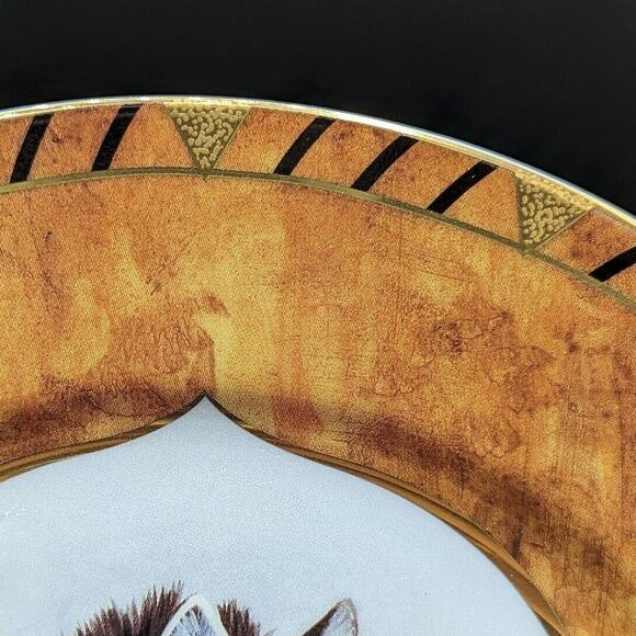 Lynn Chase Plate African Portraits Zebra Luncheon Dinner 9 Inch Safari 1990s - Picture 3 of 11